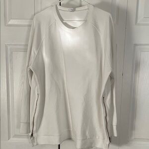 Annabelle Cream Sweater with Zipper Accents